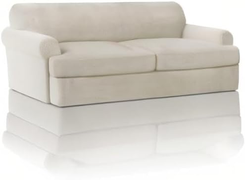PrinceDeco T Cushion Sofa Slipcover 3 Pieces Sofa Covers for T Cushion Couch Soft Couch Cover Sofa Slip Covers (70"-88") Furniture Covers with 2 Individual T Shape Seat Cover, Island Fossi