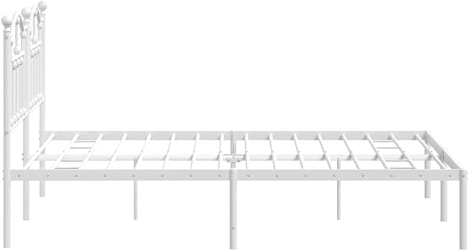 Bed Frame White Powder-Coated Steel King Size Bed Frame Bedroom Decor Bedroom Furniture for Hotels