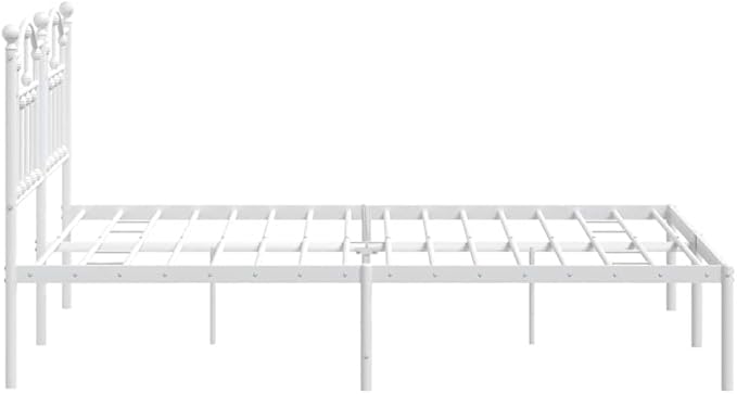 Bed Frame White Powder-Coated Steel Double Bed Frame Bedroom Decor Bedroom Furniture for bedrooms