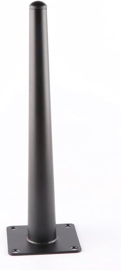 Straight Furniture Table Legs 10 Inch, Round Tapered Metal Furniture Legs Black, Modern Dresser Cabinet Sofa Support Feet Replacement, Set of 4