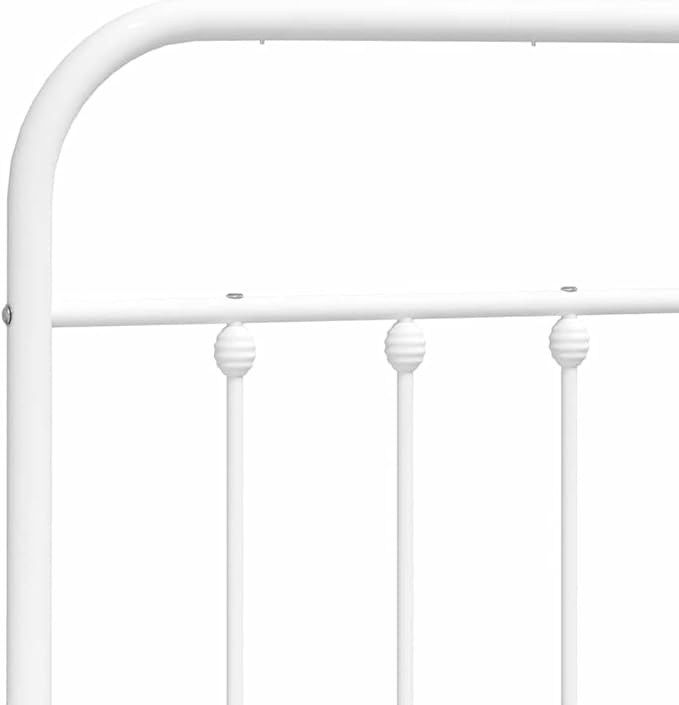 Bed Frame White Steel Double Bed Frame Rectangular Durable headboard Bedroom Furniture for Bedroom
