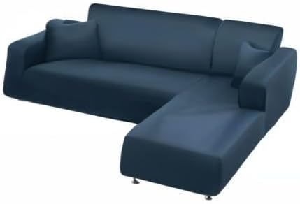 NAISI Couch Cover L Shape 2 Pieces Sofa Cover Soft Stretch Slipcovers with 2pcs Pillowcases Furniture Protector Sectional Couch Covers 3 Seater + 3 Seater(Teal)