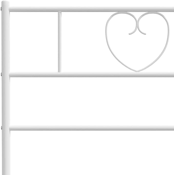 White Metal Bed Frame with Underbed Storage, 72x84 Inch Platform Base for Queen Mattress, Modern Minimalist Design with Powder-Coated Steel Construction, Easy