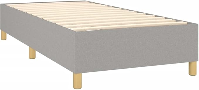 Bed Frame Light Grey Single Bed Furniture for Hotel Apartment