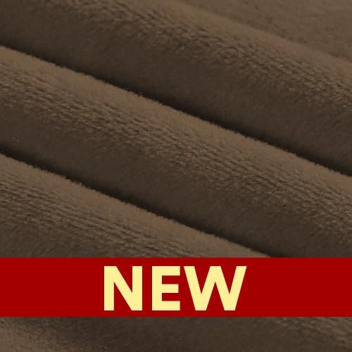 PrinceDeco Velvet Couch Covers for Sofa Soft 4 Pieces Couch Covers for 3 Cushion Couch Sofa Pet Friendly Furniture Protector with Non Slip Elastic Bottom Width Up to 97 Inch(Large Sofas,Bronze Brown)