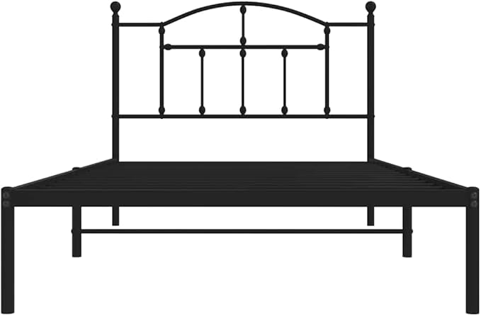 Bed Frame Black Steel Twin Rectangular Modern Durable Versatile Bed Frame Bedroom Furniture for Hotels