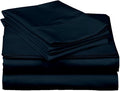 Ready To Rest Super Single Waterbed Sheets, 4 Piece Attached Sheet Set, Fits 18 Inch Deep Mattress, Brushed Microfiber, Ultra Soft and Lightweight (Navy Blue)
