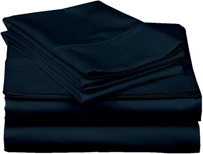 Ready To Rest King/California King Waterbed Sheets, 4 Piece Attached Sheet Set, Fits 18 Inch Deep Mattress, Brushed Microfiber, Ultra Soft and Lightweight (Navy Blue)
