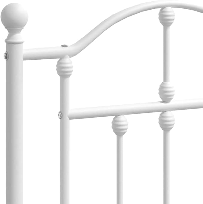 Bed Frame White Powder-Coated Steel King Size Bed Frame Bedroom Decor Bedroom Furniture for Hotels