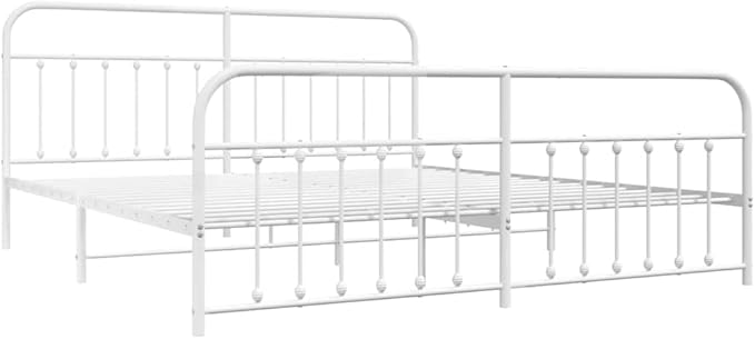 Bed Frame White Powder-Coated Steel Full Industrial Bed Frame Bedroom Furniture headboard for Bedroom