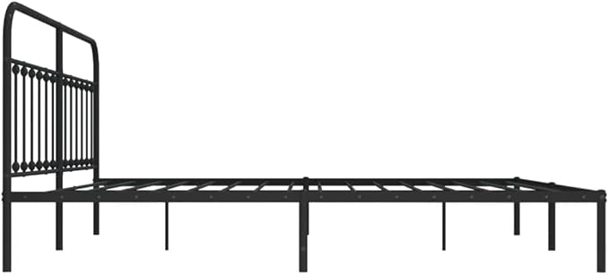 Bed Frame Black Powder-Coated Steel Double Industrial Bed Frame headboard Bedroom Furniture for Bedroom
