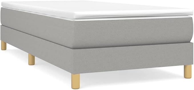 Bed Frame Light Gray Single Bed Bed Frame Queen Size for Apartment Hotel