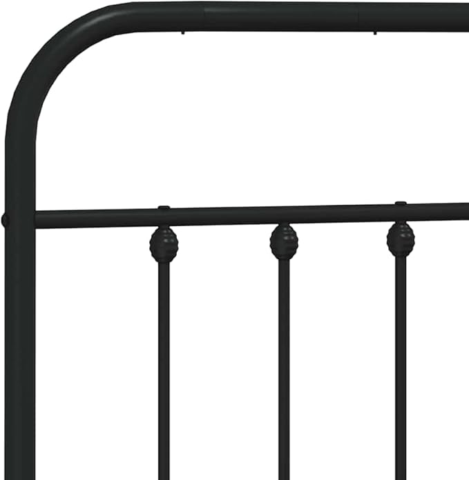 Bed Frame Black Powder-Coated Steel King Size Double Bed Bedroom Furniture for Bedroom