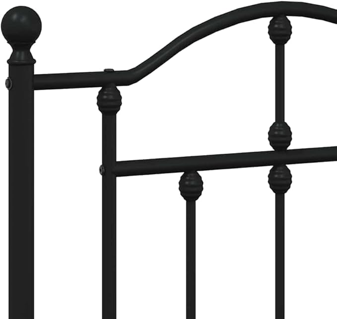 Bed Frame Black Powder-Coated Steel Double Bed Frame Bedroom Furniture Bedroom Decor for Hotels