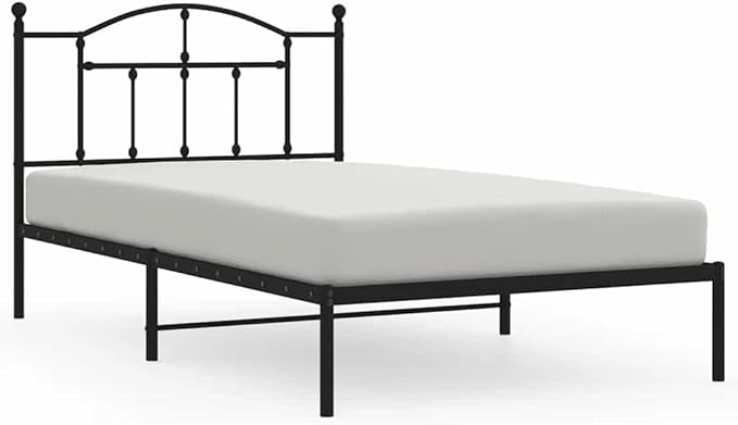 Bed Frame Black Steel Twin Rectangular Modern Durable Versatile Bed Frame Bedroom Furniture for Hotels
