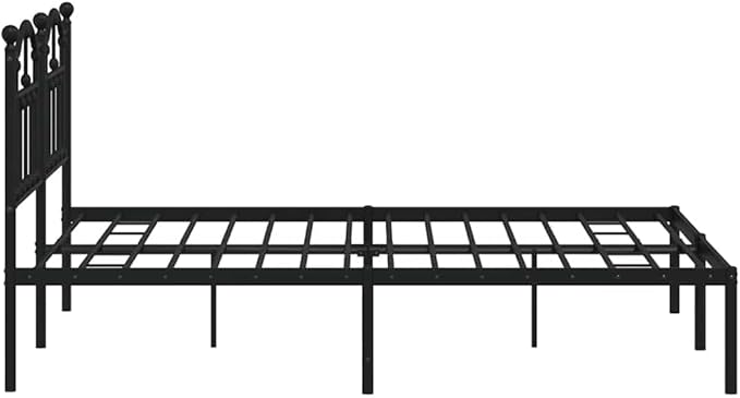 Bed Frame Black Powder-Coated Steel Double Bed Frame Bedroom Furniture Bedroom Decor for Hotels