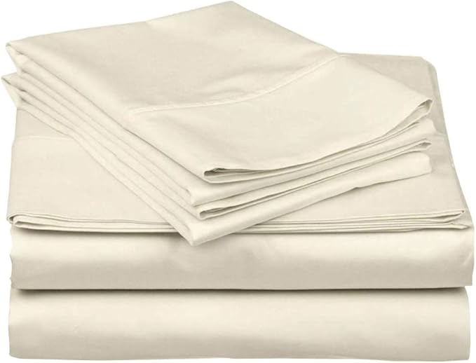Ready To Rest King/California King Waterbed Sheets, 4 Piece Attached Sheet Set, Fits 15 Inch Deep Mattress, Brushed Microfiber, Ultra Soft and Lightweight (Ivory)