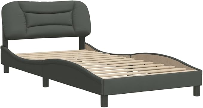 Bed Frame Dark Grey Single Bed Frame for Apartment Hotel