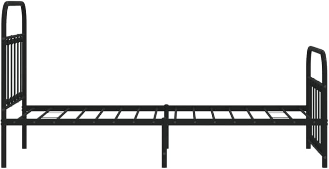 Bed Frame Black Powder-Coated Steel Single Single Bed Bedroom Furniture headboard for Living Room