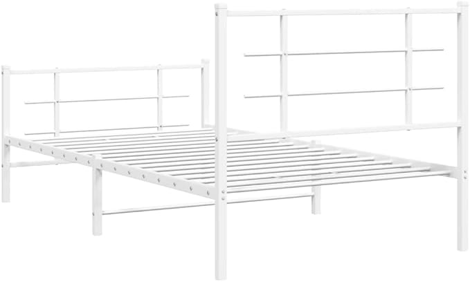 Modern Metal Bed Frame with Storage, White Platform Bed with Breathable Design for Enhanced Airflow and Comfort, Durable Sturdy Structure for Adults and Guest