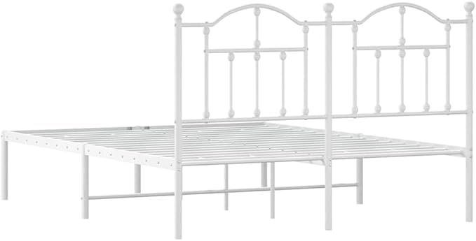 Bed Frame White Powder-Coated Steel King Size Bed Frame Bedroom Decor Bedroom Furniture for Hotels