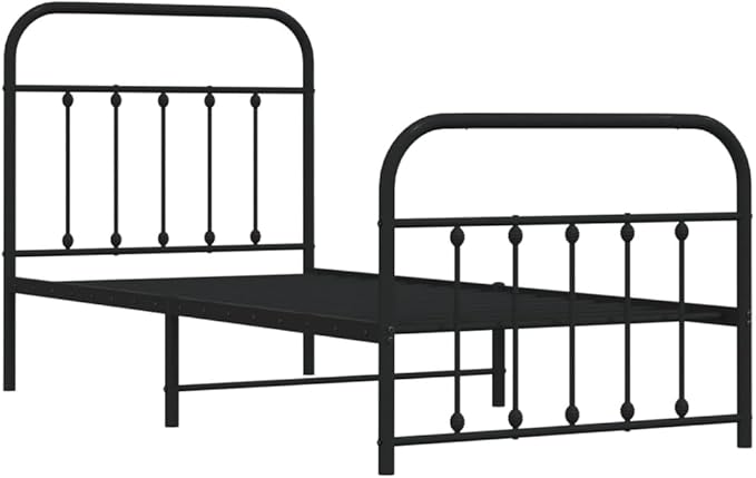 Bed Frame Black Powder-Coated Steel Twin Storage Bed Frame headboard Bedroom Furniture for Living Room