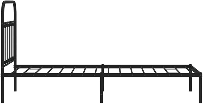 Bed Frame Black Steel Twin Bed Frame Rectangular Industrial Bedroom Furniture headboard for Bedroom