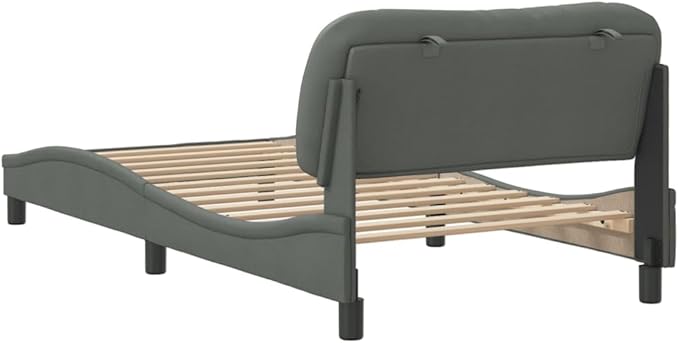 Bed Frame Dark Grey Single Bed Frame for Apartment Hotel