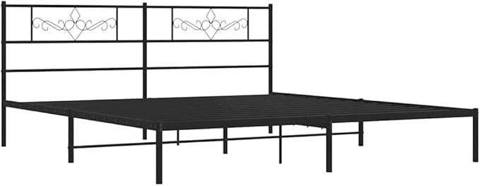 Modern Full Bed Frame with Storage, Sturdy Steel Construction, Minimalist Black Design for Contemporary Bedrooms, Easy Assembly, Durable and Space-Saving