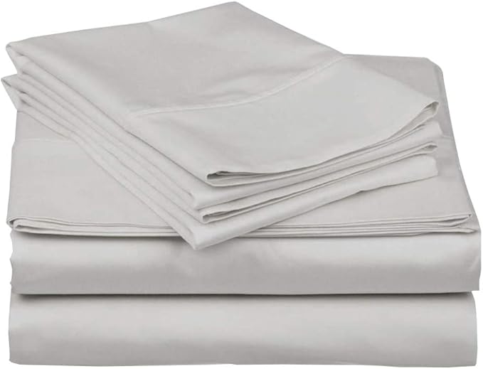 Ready To Rest King/California King Waterbed Sheets, 4 Piece Attached Sheet Set, Fits 12 Inch Deep Mattress, Brushed Microfiber, Ultra Soft and Lightweight (Light Grey)