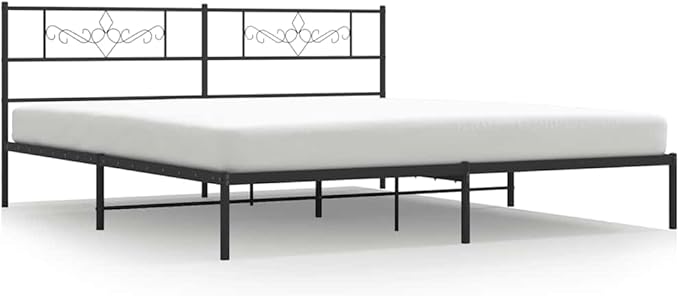 Modern Full Bed Frame with Storage, Sturdy Steel Construction, Minimalist Black Design for Contemporary Bedrooms, Easy Assembly, Durable and Space-Saving