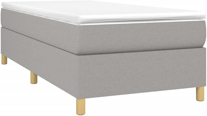 Bed Frame Light Grey Single Bed Furniture for Hotel Apartment