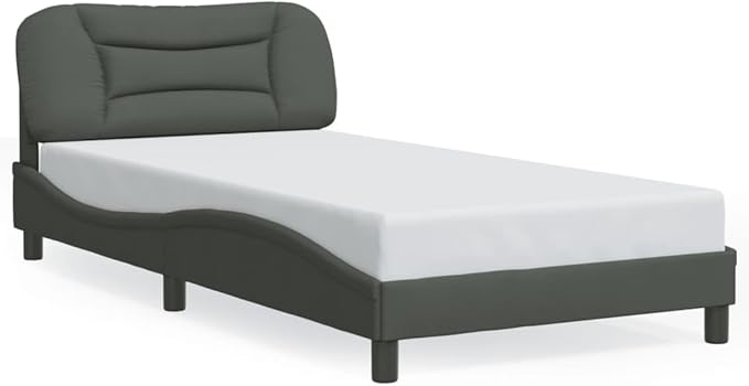 Bed Frame Dark Grey Single Bed Frame for Apartment Hotel