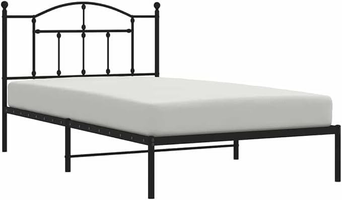 Bed Frame Black Steel Twin Rectangular Modern Durable Versatile Bed Frame Bedroom Furniture for Hotels