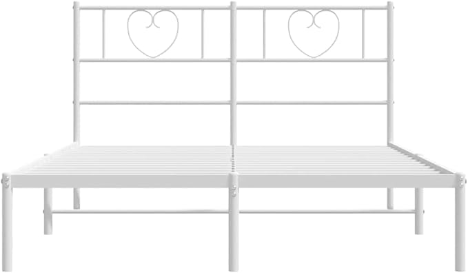 Classic Elegant Bed Frame with Robust Metal Construction, Reinforced Slats, Under-Bed Storage, and Supportive Headboard – No Box Spring Required
