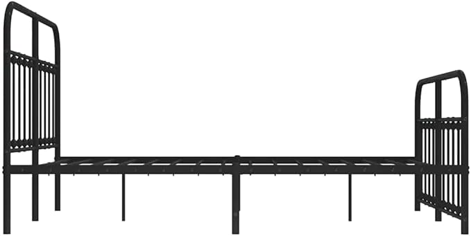 Bed Frame Black Powder-Coated Steel King Size Double Bed Bedroom Furniture for Bedroom
