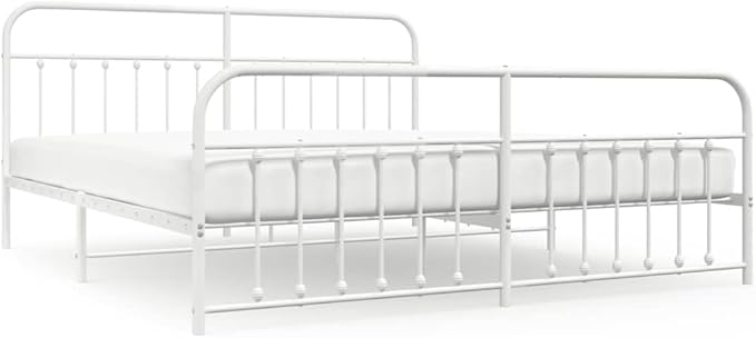 Bed Frame White Powder-Coated Steel Full Industrial Bed Frame Bedroom Furniture headboard for Bedroom