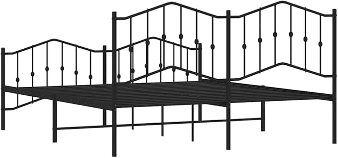 Modern Double Bed Frame with Sturdy Powder-Coated Steel, Spacious 72x84 Inch Mattress Fit, Easy Assembly for Contemporary Bedroom Decor