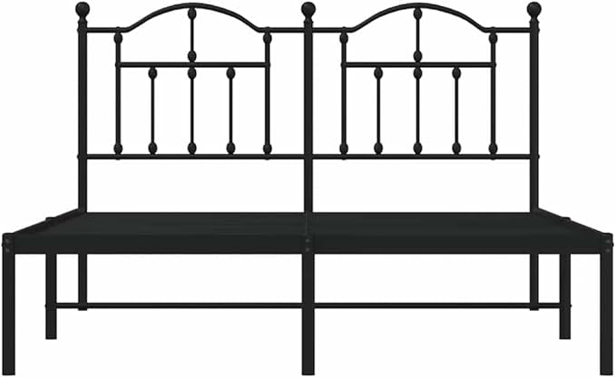Bed Frame Black Powder-Coated Steel Double Bed Frame Bedroom Furniture Bedroom Decor for Hotels