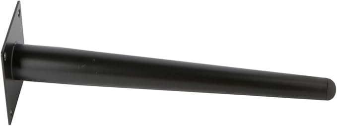 Straight Furniture Table Legs 16 Inch, Round Tapered Metal Furniture Legs Black, Modern Dresser Cabinet Sofa Support Feet Replacement, Set of 4