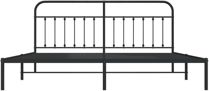 Bed Frame Black Powder-Coated Steel Double Industrial Bed Frame headboard Bedroom Furniture for Bedroom