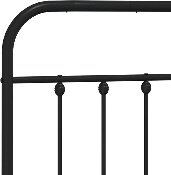 Bed Frame Black Powder-Coated Steel Double Industrial Bed Frame headboard Bedroom Furniture for Bedroom
