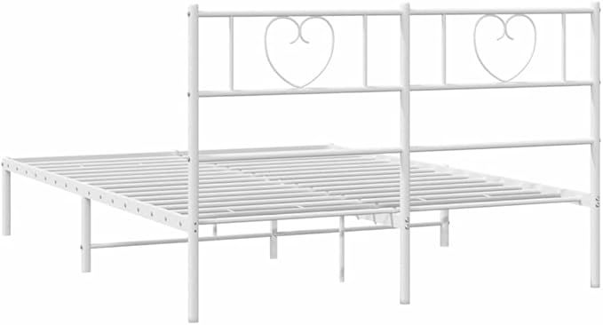 Classic Elegant Bed Frame with Robust Metal Construction, Reinforced Slats, Under-Bed Storage, and Supportive Headboard – No Box Spring Required