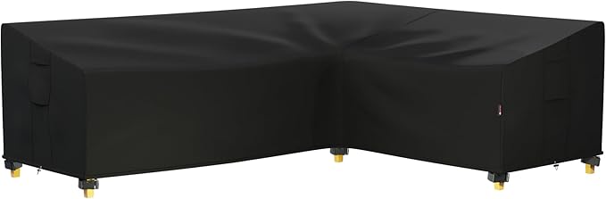 iBirdie Outdoor Patio Furniture Cover fit 120 x 90 inch, 118 x 89, L-Shaped Sectional Sofa, Waterproof Weatherproof Heavy Duty 600D Garden Cover for Outside L Shape Couch