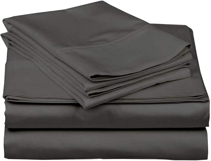 Ready To Rest King/California King Waterbed Sheets, 4 Piece Attached Sheet Set, Fits 15 Inch Deep Mattress, Brushed Microfiber, Ultra Soft and Lightweight (Dark Grey)