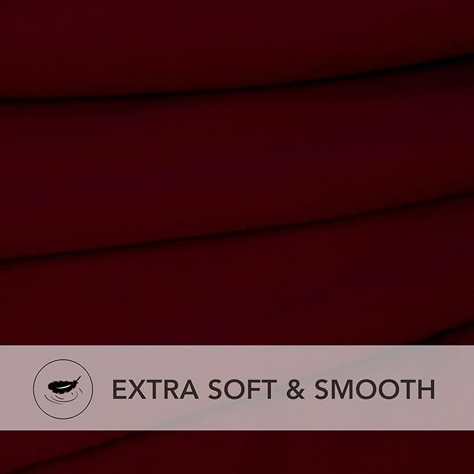 PureFit Super Stretch Sectional Couch Covers - 2 pcs Spandex Non Slip Sofa Covers with Elastic Bottom for L Shape Sectional Sofa Couch, Great for Kids & Pets (3 Seat Sofa + 3 Seat Chaise, Wine)