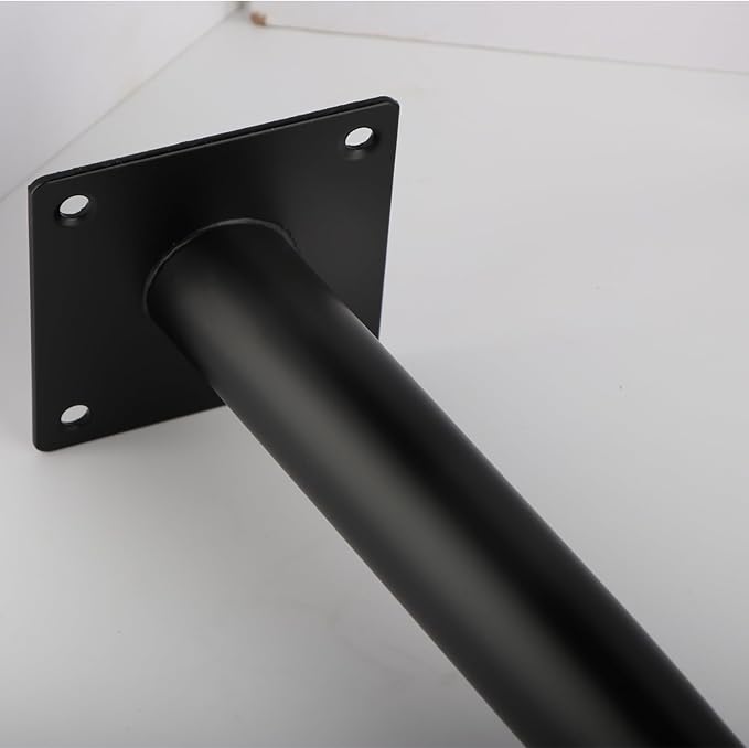 Straight Furniture Table Legs 28 Inch, Round Tapered Metal Furniture Legs Black, Modern Dresser Cabinet Sofa Support Feet Replacement, Set of 4