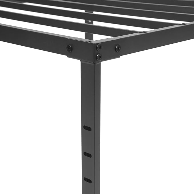TFCFL Platform Bed Frame, Single Folding High Bed Frame, Metal High Platform Bed Frame, 660LBS Heavy Duty Steel Slats, Easy Assembly