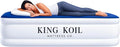 King Koil Full Size Premium Air Mattress with Built-in Pump for Home, Camping & Guests, Inflatable Airbed Double High Adjustable Blow Up Mattress, Durable - Portable and Waterproof