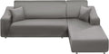 NAISI Couch Cover L Shape 2 Pieces Sofa Cover Soft Stretch Slipcovers with 2pcs Pillowcases Furniture Protector Sectional Couch Covers 3 Seater + 3 Seater(Silver Grey)